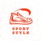 Vector flat sport shoe brand mark logo