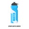 Vector flat sports bottle water