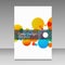 Vector flat squares design information brochure cover