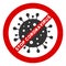 Vector Flat Stop Coronavirus Icon