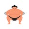 Vector flat style illustration of sumo wrestler