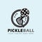 vector flat style vintage pickleball logo