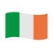 Vector flat waving Ireland flag