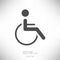 Vector flat wheelchair icon