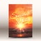 Vector Flayer Design Template Sunset Party