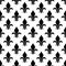 Vector fleur de lis seamless pattern in black and white