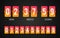 Vector flip board countdown clock counter timer. Scoreboard of hour, minutes and seconds for web page, upcoming event, under const