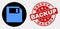 Vector Floppy Disk Icon and Grunge Backup Watermark