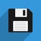 Vector Floppy Disk Illustration Flat Design. diskette old data media