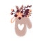 Vector floral cooking kitchen potholder illustration for food blog. Hand drawn cute design element. For restaurant, cafe
