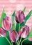 Vector floral illustration nature tulip green