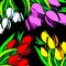 Vector floral illustration nature tulip green spring