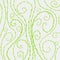 Vector floral pattern with green curled lines and spirals