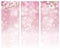 Vector floral pink bokeh banners.