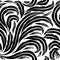 Vector floral seamless pattern. Black white leafy background. Fl