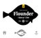 Vector flounder label