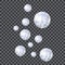 Vector Flow Bubbles, Shining Magic Balls, Realistic Illustration Isolated.