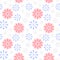 Vector flower cornflower seamless pattern