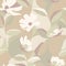 Vector flower and leaf layers illustration seamless repeat pattern