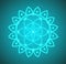 Vector Flower of Life Sacred Geometry in Lotus Flower Illustration