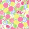 Vector flower pattern. Colorful seamless botanic texture, detailed flowers illustrations. Doodle style, spring floral