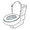 Vector of flush toilet