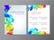 Vector flyer, colorful rainbow brochure abstract design 2 sides, background, cover.