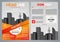 Vector flyer, corporate business, annual report, brochure design and cover presentation with vector city and red line