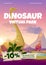 Vector flyer of dinosaur virtual park