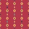 Vector Folk Beads on red seamless pattern background.