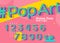 Vector Font in Pop Art Style. Colorful Funny Retro Type.