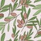 Vector food olive pattern. Natural Green plant. Italian branch ingredient. Organic texture background.