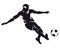 Vector football (soccer) player silhouette
