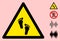 Vector Footprints Warning Triangle Sign Icon