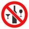 Vector Forbidden Wine Drinks Icon