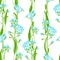 Vector forget-me-nots seamless pattern.