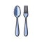 Vector fork and spoon sketch cartoon