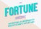 Vector fortune font trend typography