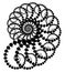 Vector Fractal Beaded Openwork Spiral Ammonite Snail Vortex Shape Generative Op Art Element