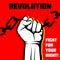 Vector freedom, revolution protest concept background with raised fist