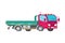 Vector freight truck in flat style