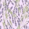 Vector French Lavender Seamless Pattern in Pastel Pink
