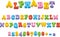 Vector fridge magnet alphabet spelling letters