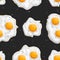 Vector Fried Eggs Seamless Pattern