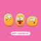 Vector friends potato characters having fun isolated on pink background. Happy Friendship day vector illustration. funky