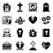 Vector Funeral icon set