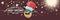 vector funky cartoon smiling santa claus potato with red santa hat and calligraphic christmas text on horizontal night