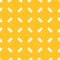 Vector funky yellow minimalist seamless pattern with small angular figures, geometrical elements in diagonal array.