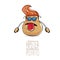Vector funny cartoon cute brown hipster potato