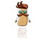 Vector funny cartoon cute brown hipster potato